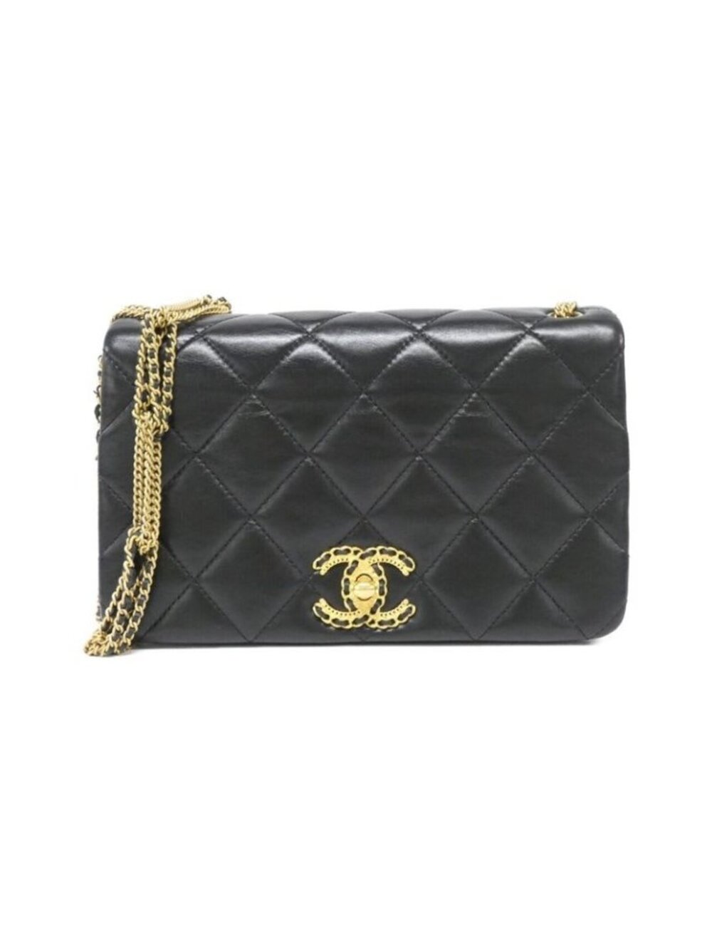 Chanel As3386 Shoulder Black Bag